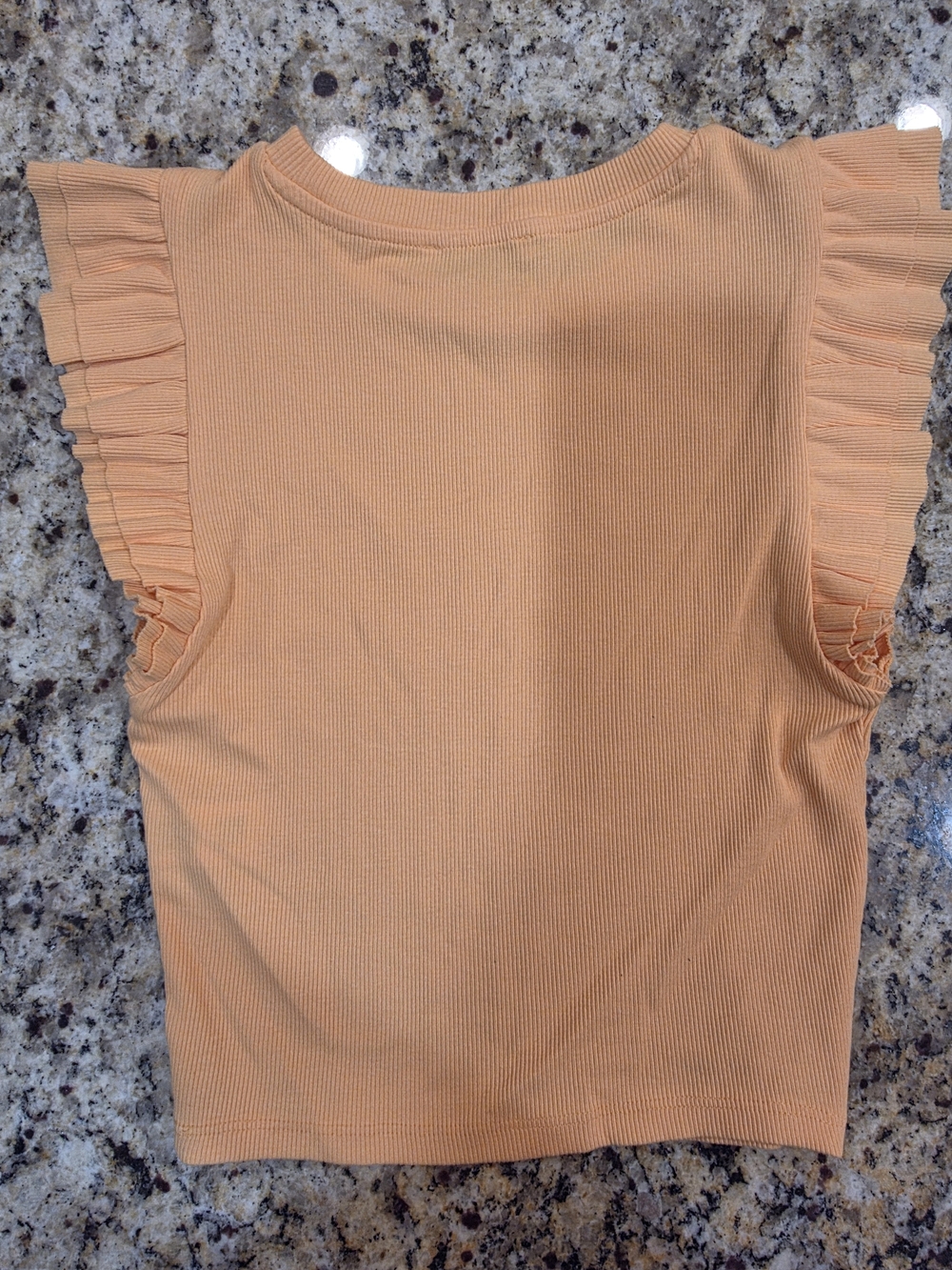 Zara Ruffle Sleeve Ribbed Tank Top Size M - Picture 3 of 4
